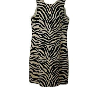 Anne Klein Zebra Patterned Midi Dress